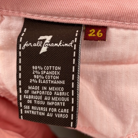 ⭐️2/$35⭐️ 7 For All Mankind Coral Mid-Rise Denim Shorts - Picture 5 of 6